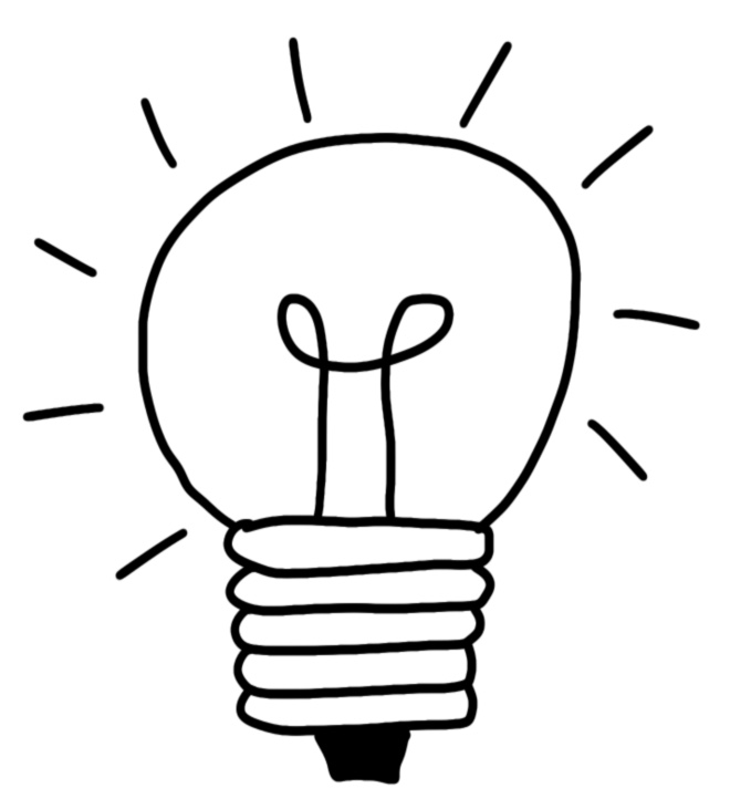 Symbool voor wat er wel nodig om te kunnen herstellen van een eetstoornis. Het symbool is een tekening van een gloeilamp met stralen erom heen, als licht in de duisternis en voor helderheid.