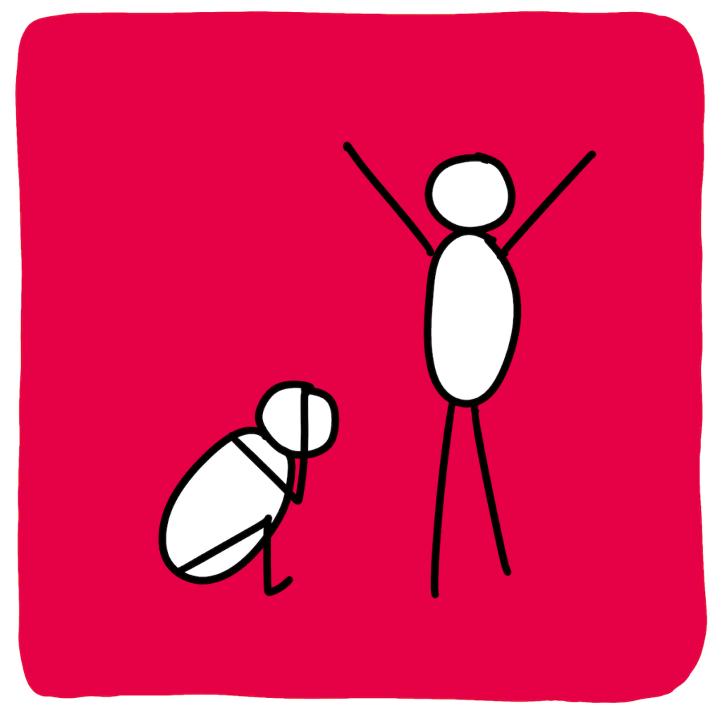 illustratie van herstel van een eetstoornis: van verdoven en in jezelf gekeerd naar ruimte en vrijer leven